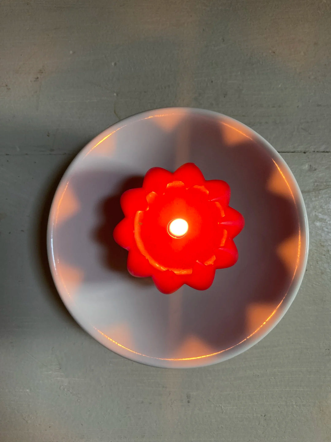 Dewdrop Beeswax Candle - Red