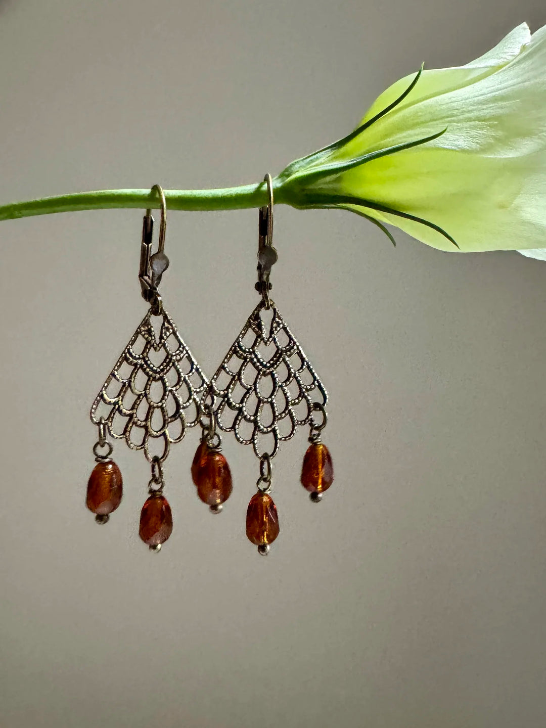 Brass Chandelier Earrings