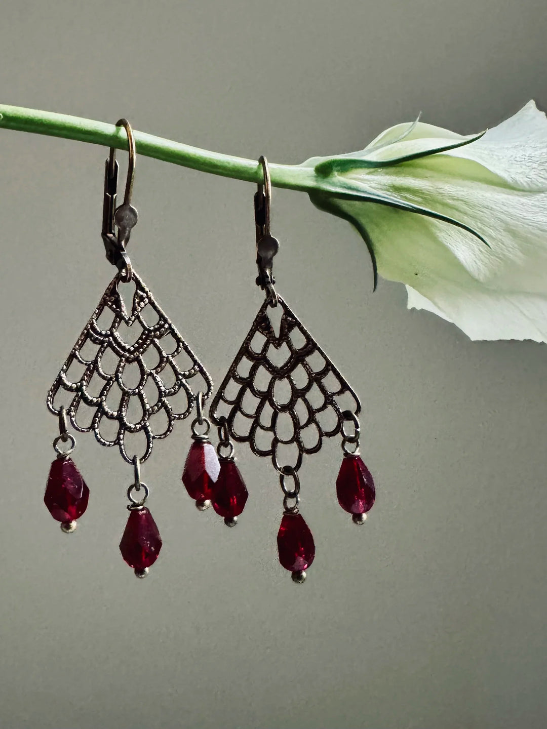 Brass Chandelier Earrings