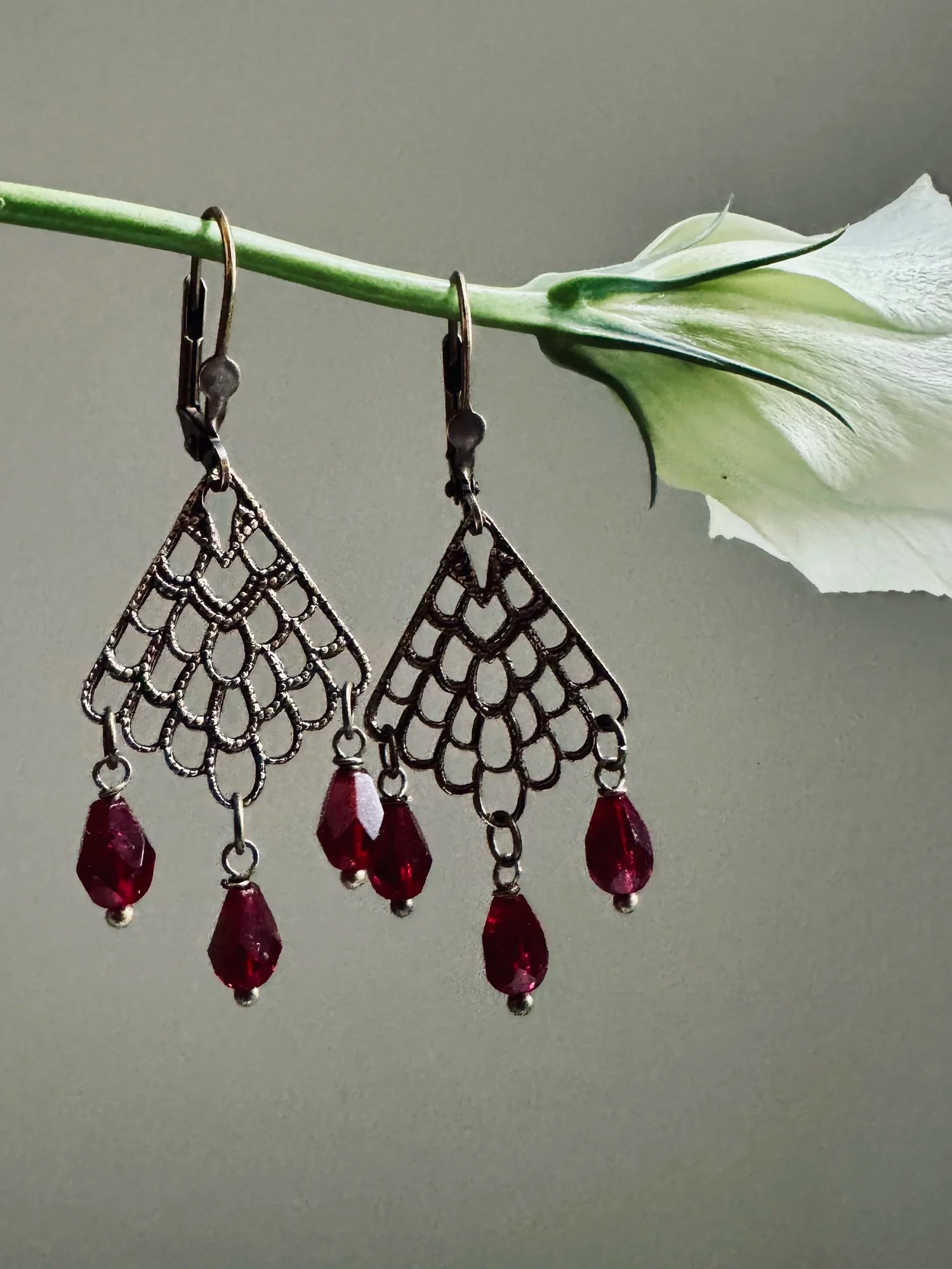 Brass Chandelier Earrings