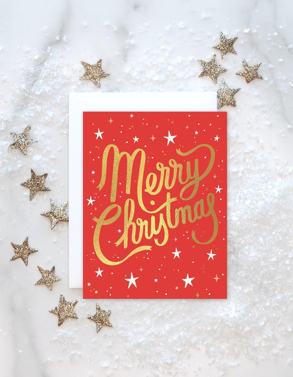 Christmas Red Script Card