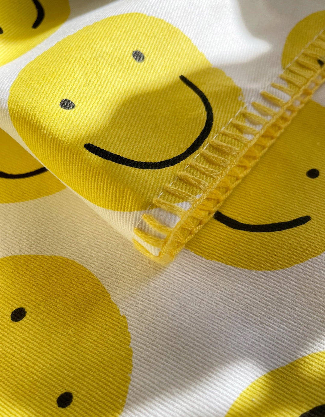 Yellow Smiley Face Tea Towel