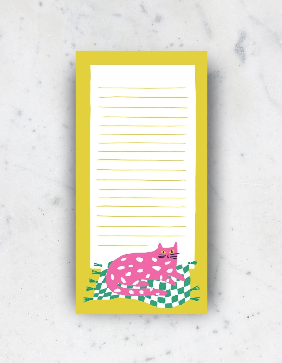 Kitty Market List Yellow Notepad