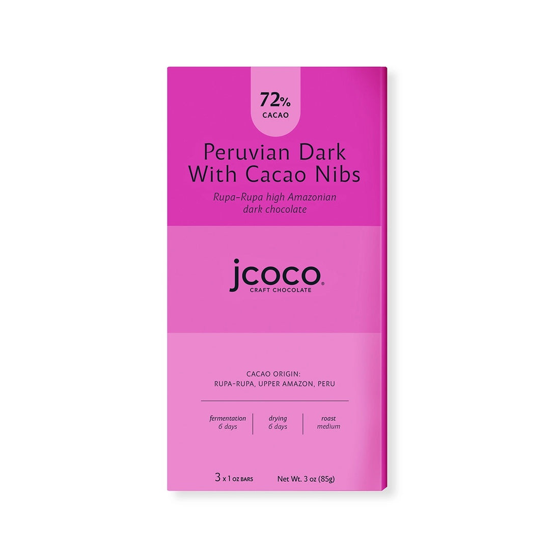 Peruvian Dark with Cacao Nibs Chocolate  - JCOCO