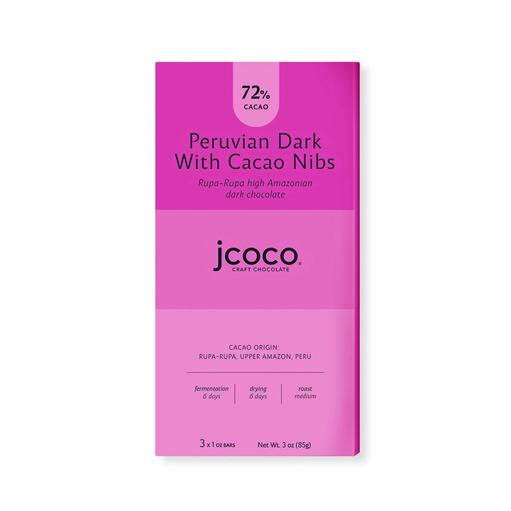 Peruvian Dark with Cacao Nibs Chocolate  - JCOCO