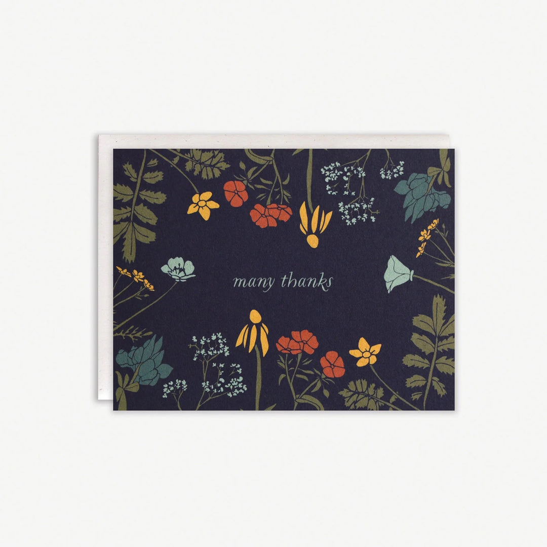 Many Thanks Floral Boxed Card Set