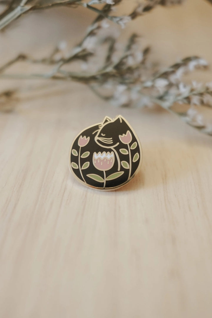 Cat Nap Pin - Black