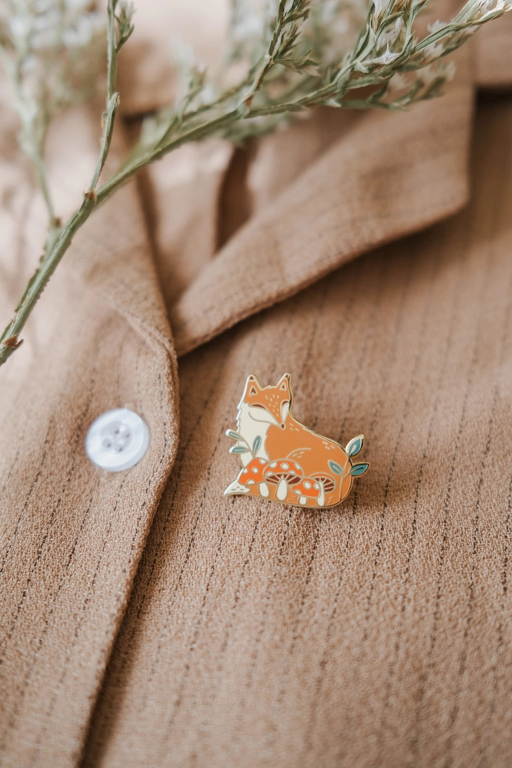 Forest Fox Enamel Pin