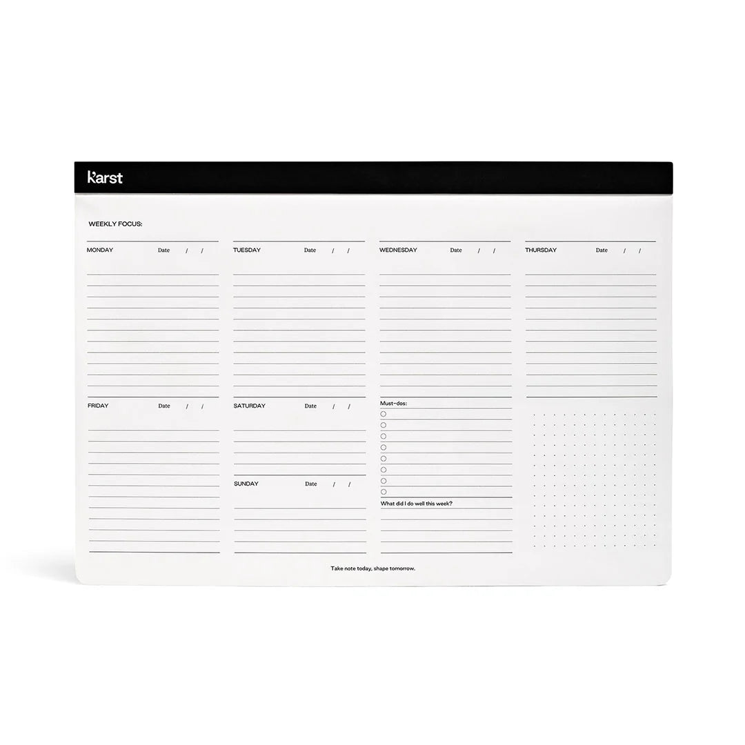 Karst Stone Paper Weekly Deskpad