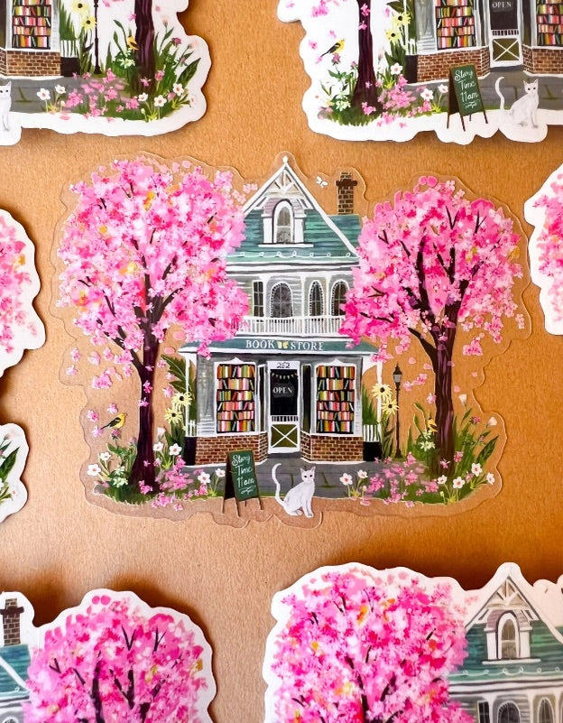 Bookstore Clear Sticker