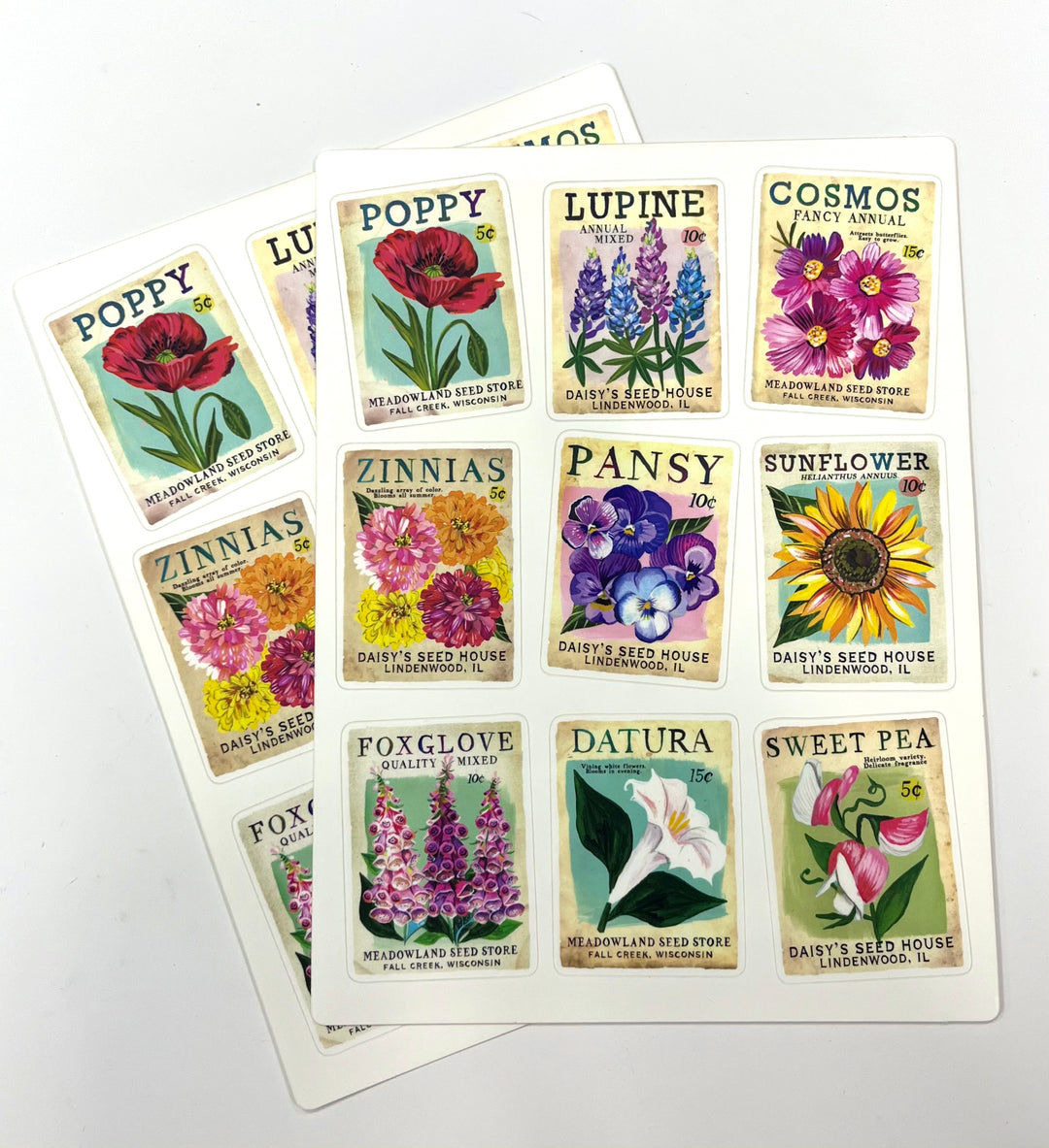 Seed Packet Sticker Sheet