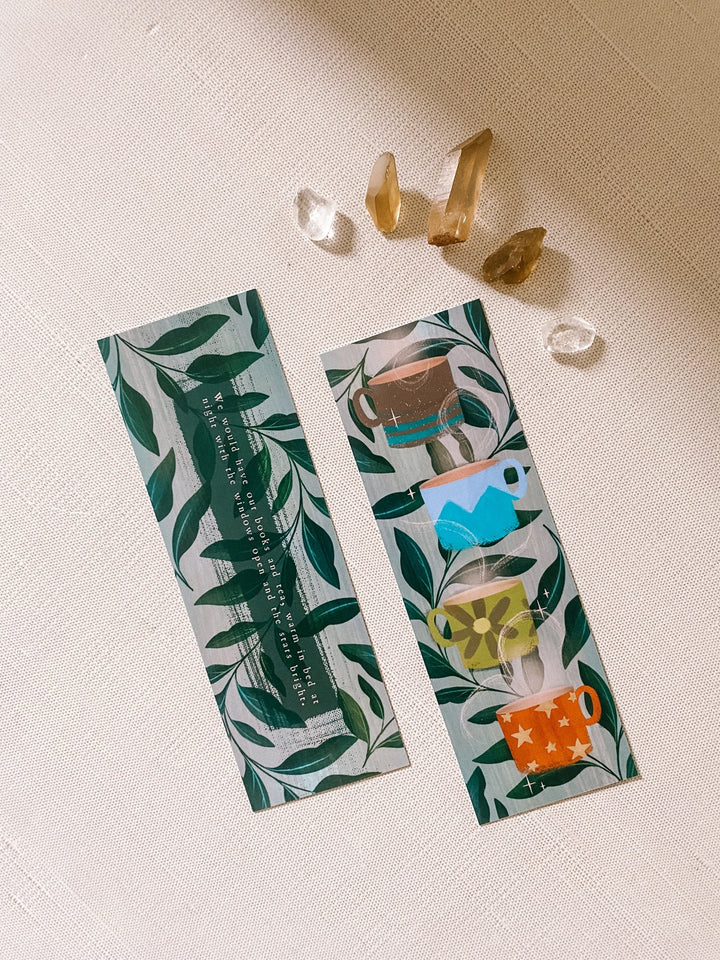 Books and Tea Literary Bookmark