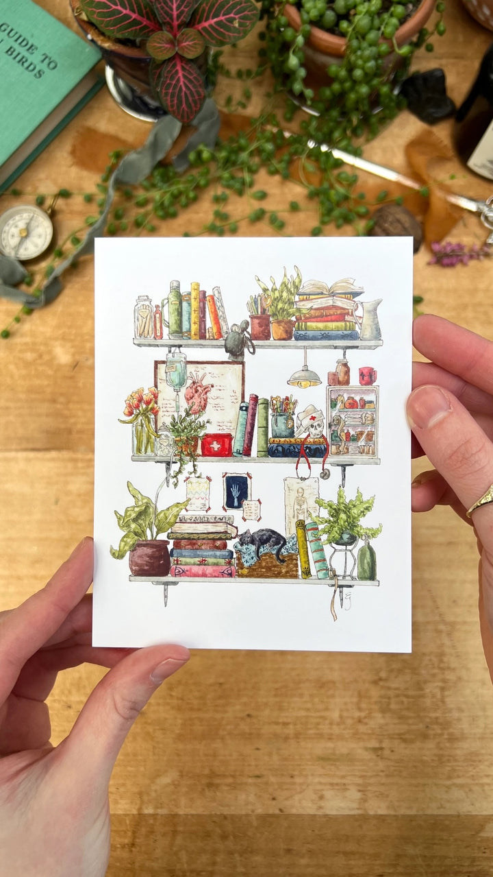 The Nurse's Shelves Postcard