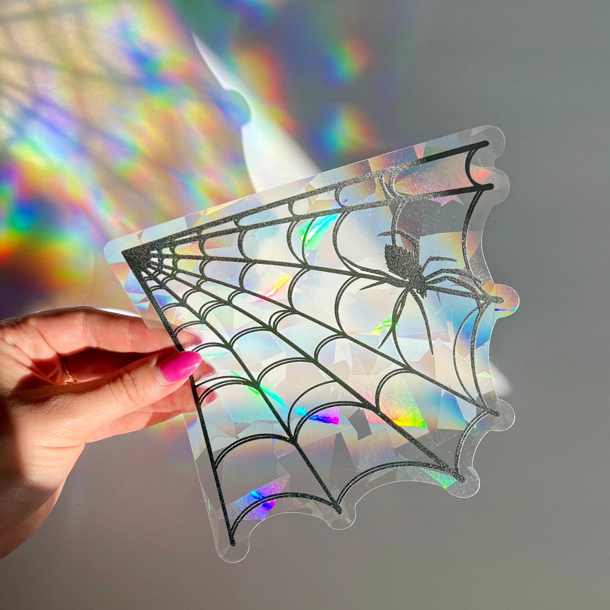 Giant Spiderweb Suncatcher Sticker