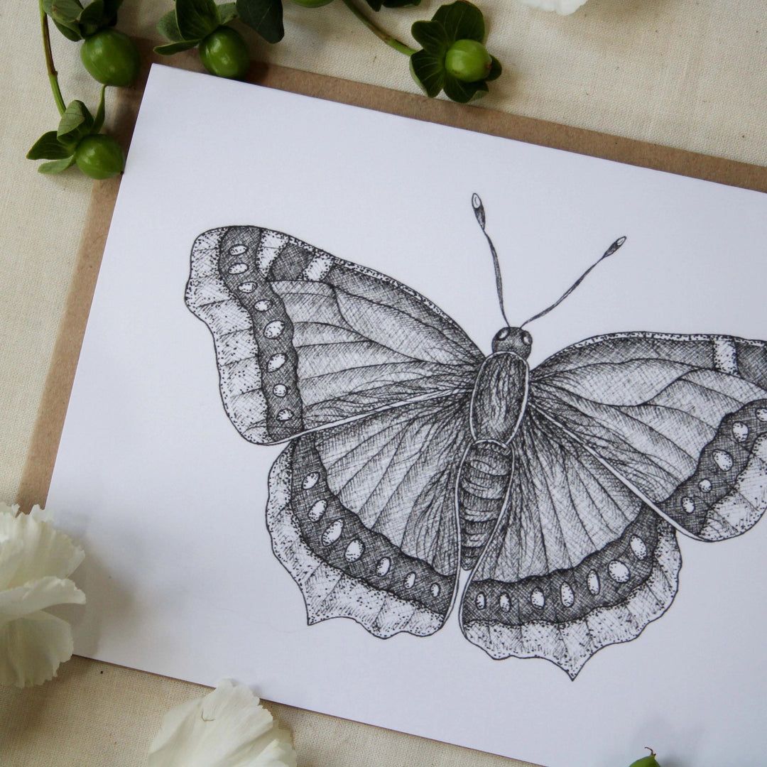 Mourning Cloak Butterfly Greeting Card