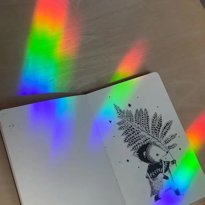Lunar Fox Rainbow Suncatcher Sticker