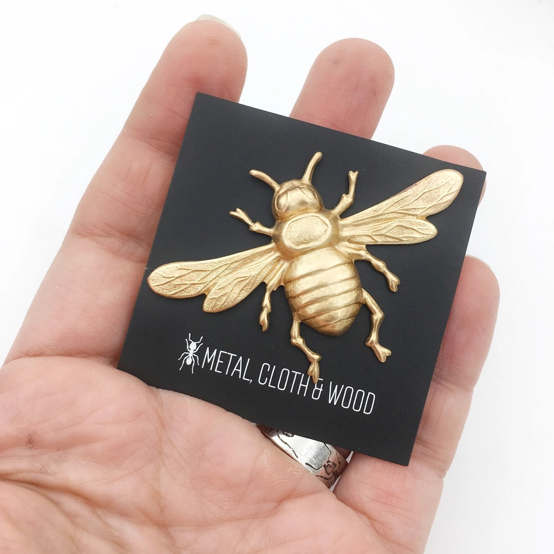 Brass Honeybee Pin
