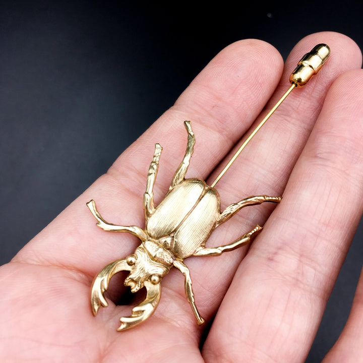 Gold Stag Beetle Stick Pin