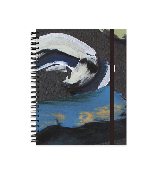 Hand-Painted Medium A5 Spiral Journal - Sea Storm