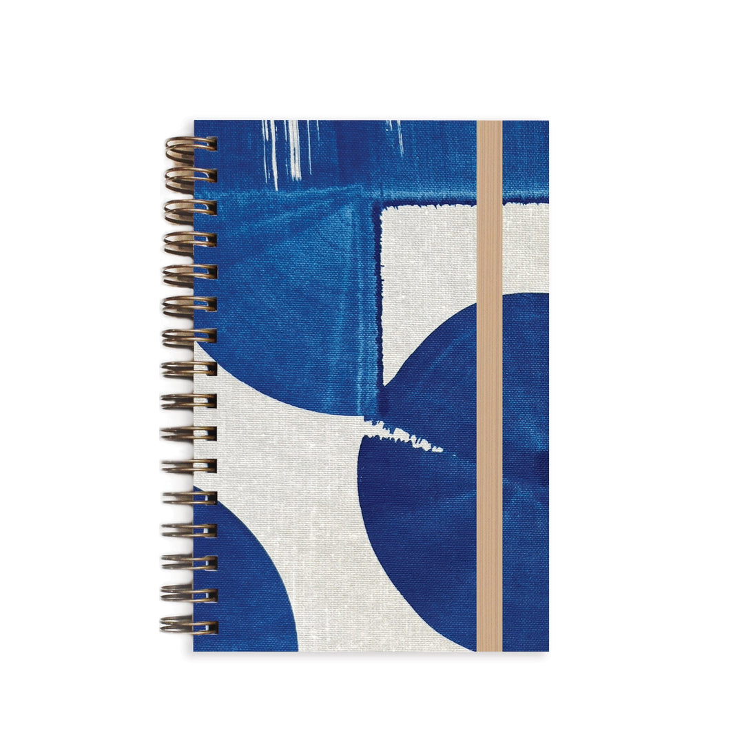 Hand-Painted Small A6 Journal - Indigo