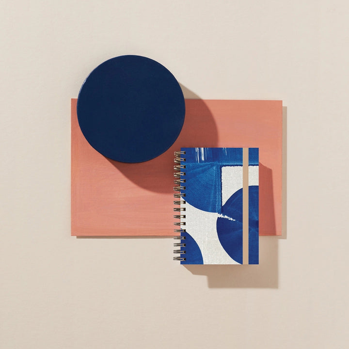 Hand-Painted Small A6 Journal - Indigo