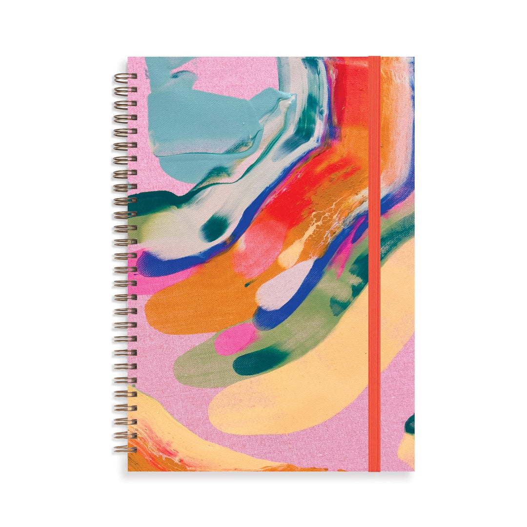 Hand-Painted Composition B5 Spiral Journal - Sunset Sorbet