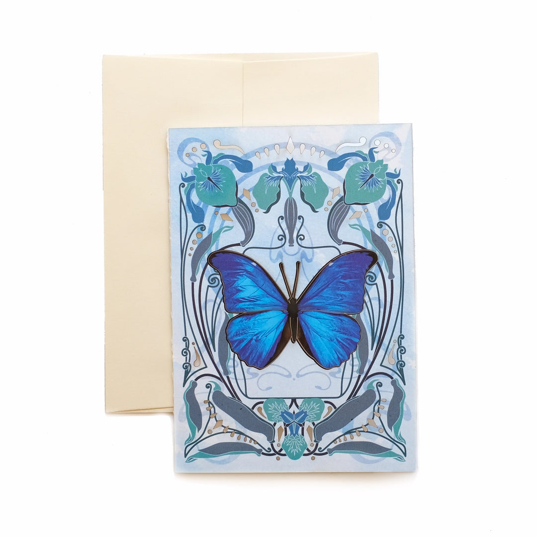Blue Morpho Butterfly Pop-Out Greeting Card