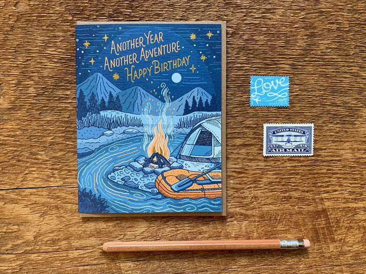 Campfire Birthday Card