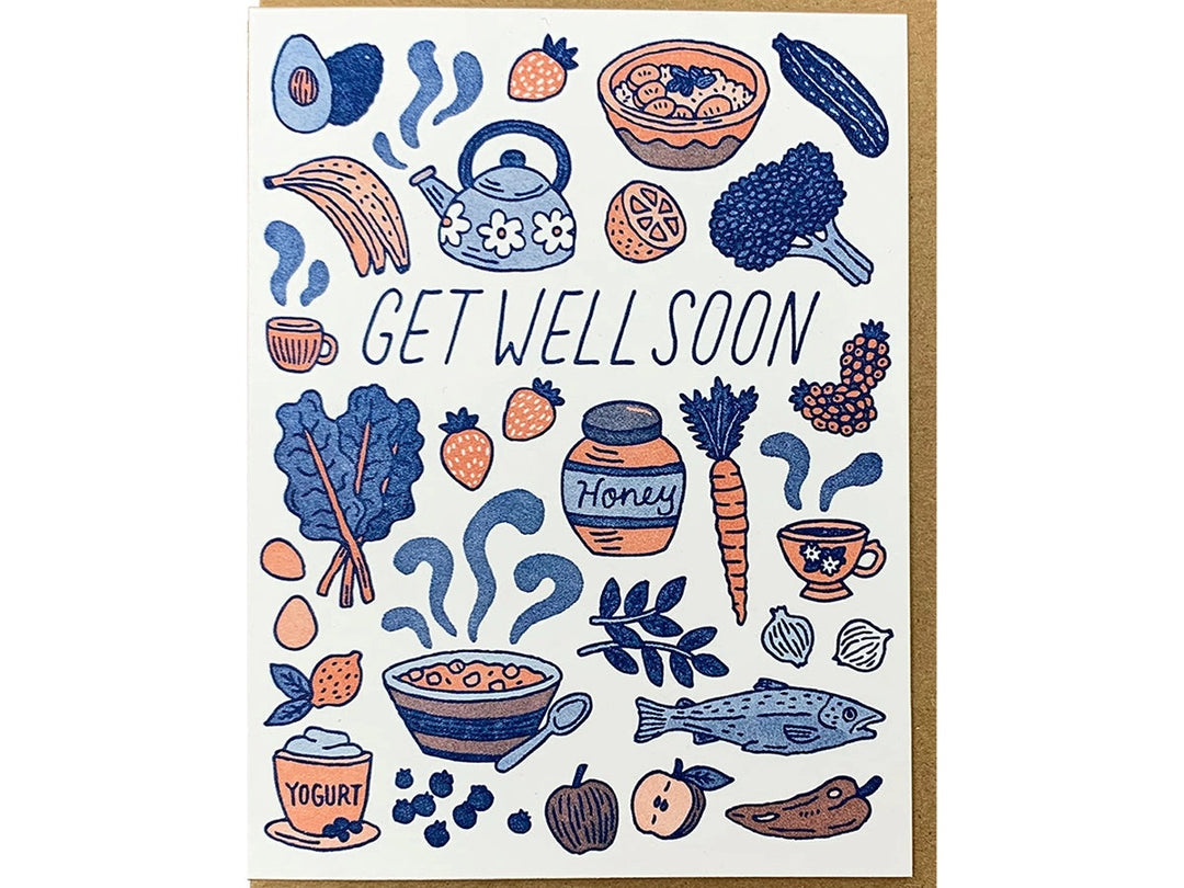 Get Well Soon With Healthy Foods Card