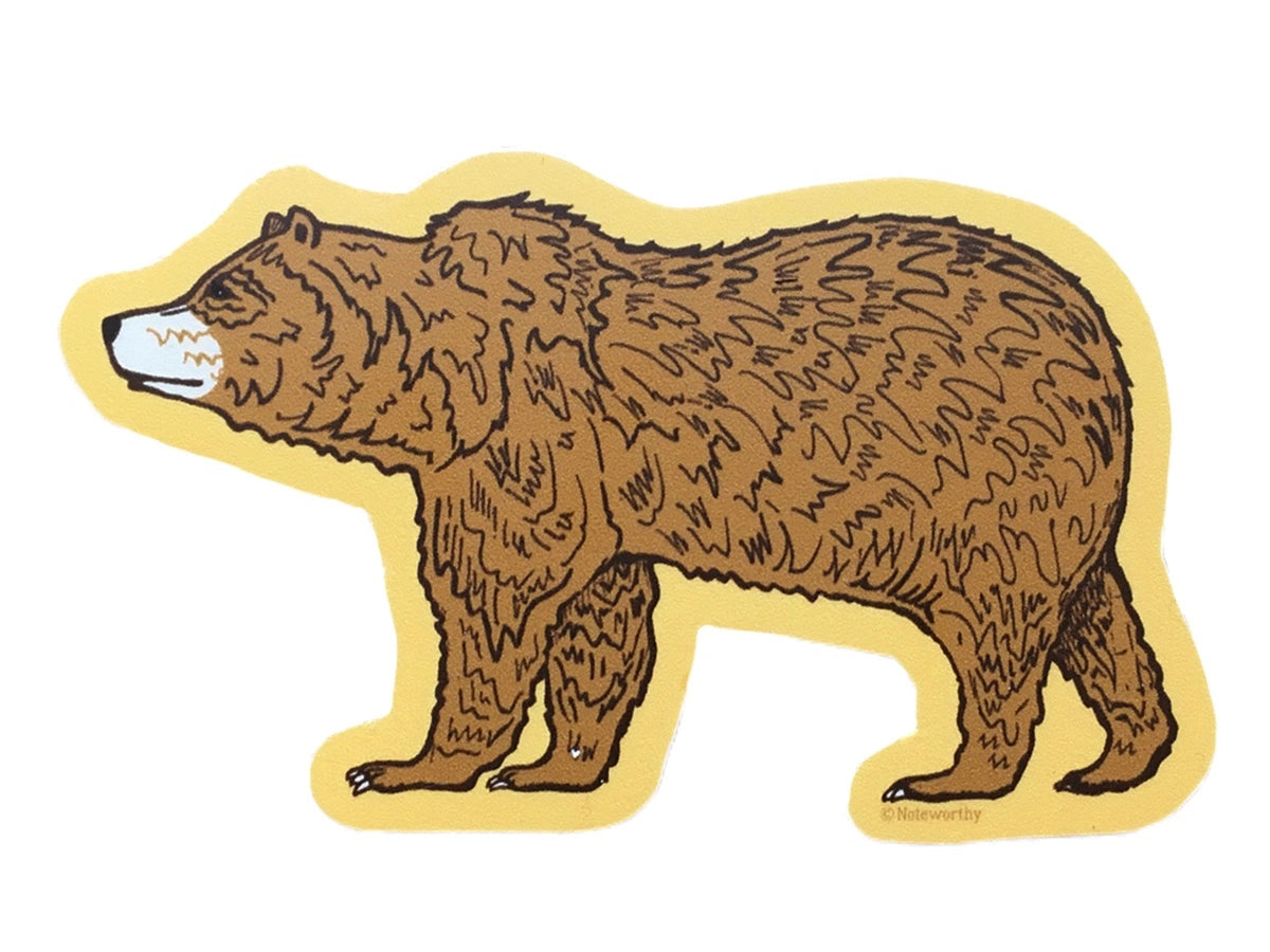 Grizzly Bear Sticker – Of Aspen Curated Gifts