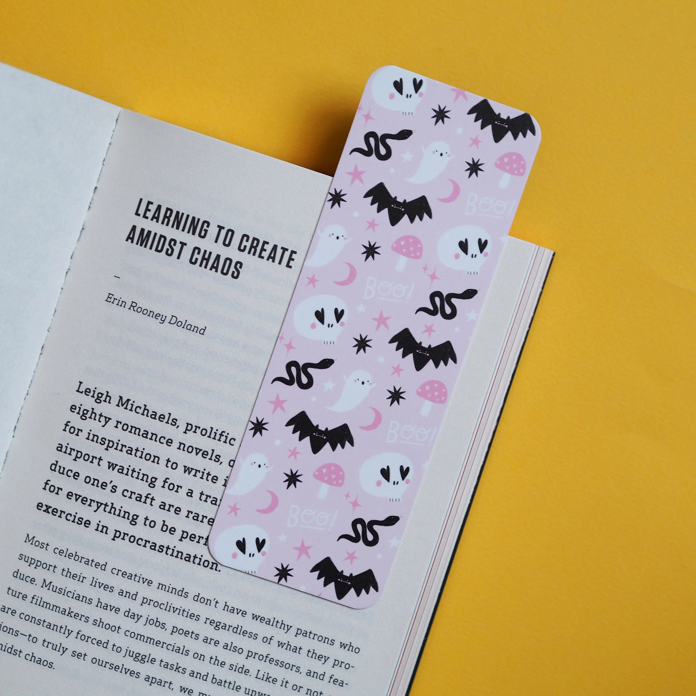 Pink Spooky Bookmark