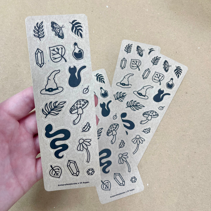 Whimsical Woods Sticker Sheet Bookmark