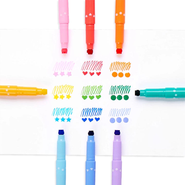 Ooly Confetti Stamp Double-Ended Markers