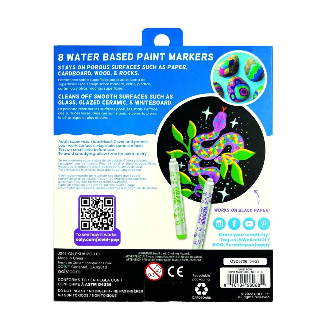 Ooly Vivid Pop - Water-Based Paint Markers