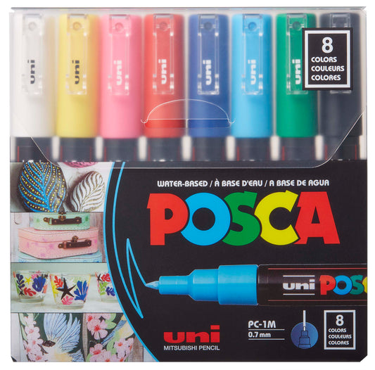 Posca paint pens have been a long-time staple of the art community, they are used to draw on almost any surface, and they make the perfect companion for any artist! The ink is opaque and dries with a matte finish. For a bonus, they’re odorless! Try them out on glass, cardboard, metal, wood, canvas, and more…  P.S. Try it with our Dark Matter Journals!