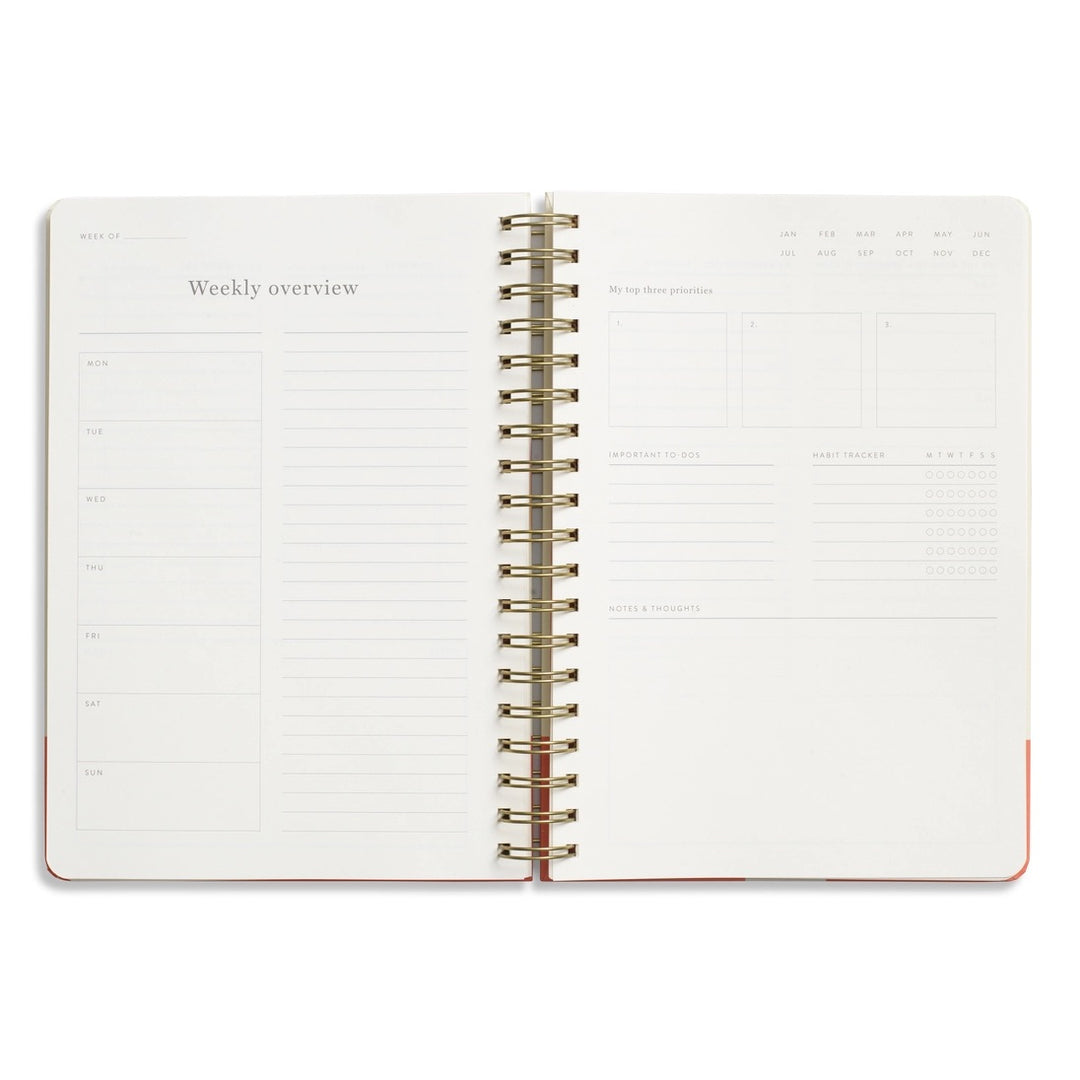 Gradient Orb Spiral Undated Daily Planner