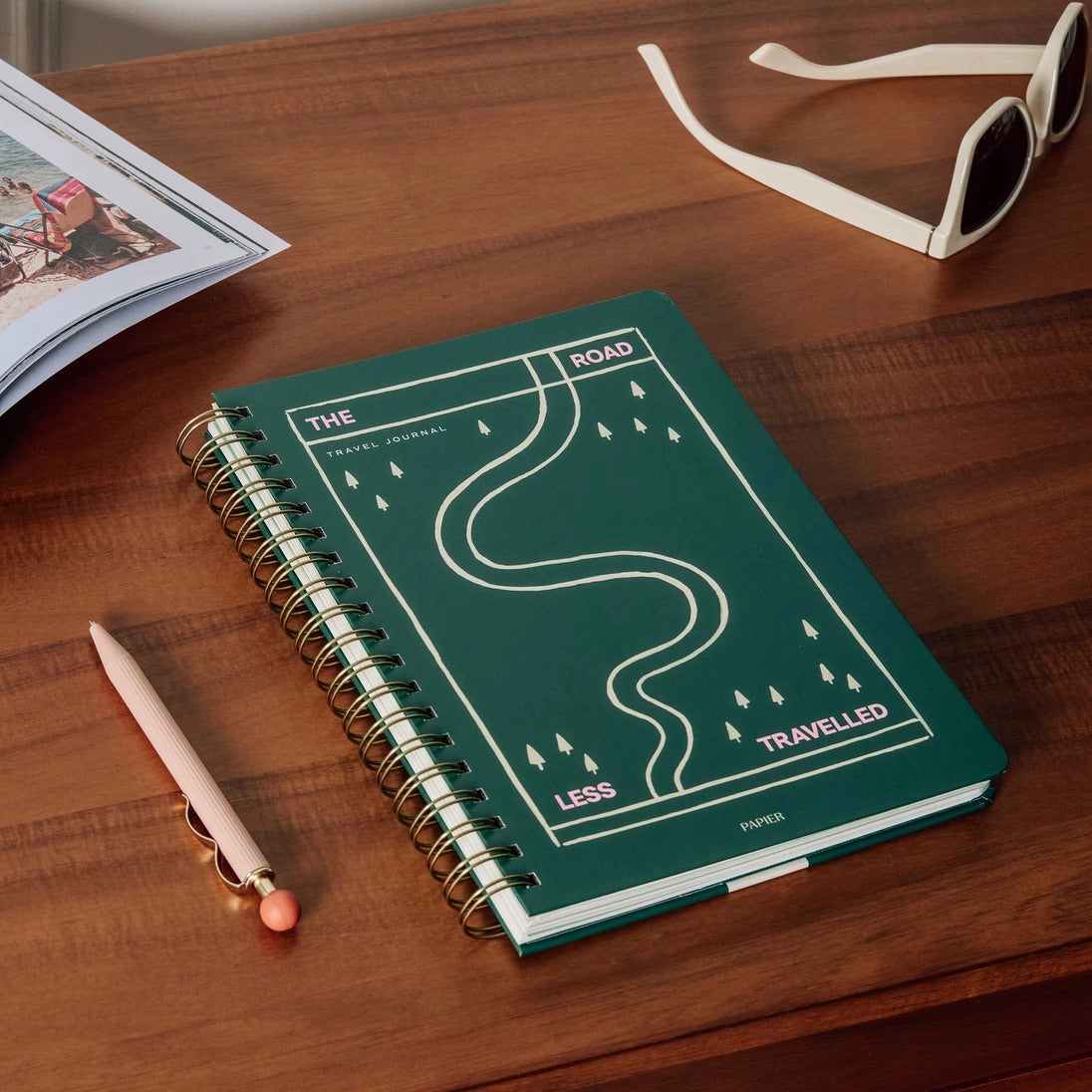 The Road Less Traveled Spiral Travel Journal