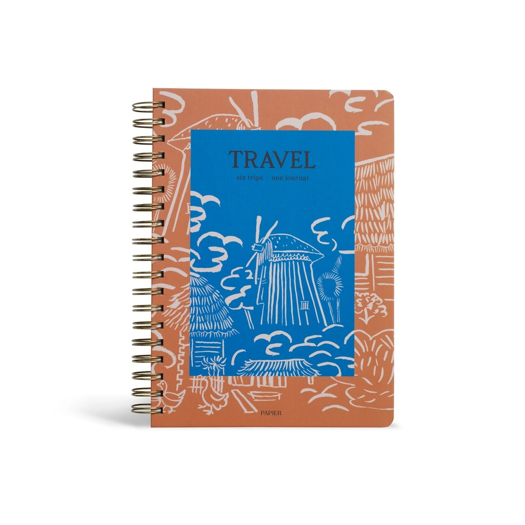 Over The Hills Windmill Spiral Travel Journal