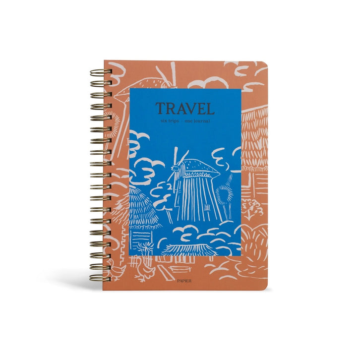 Over The Hills Windmill Spiral Travel Journal
