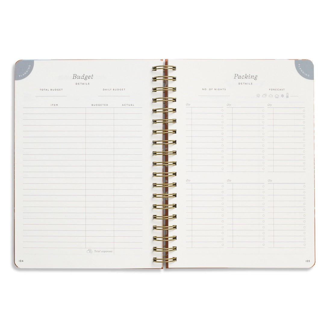 Over The Hills Windmill Spiral Travel Journal