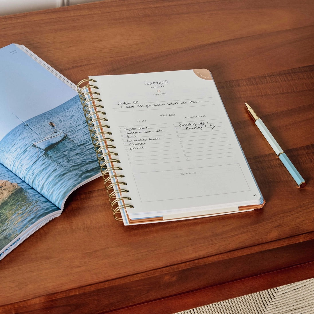 Over The Hills Windmill Spiral Travel Journal