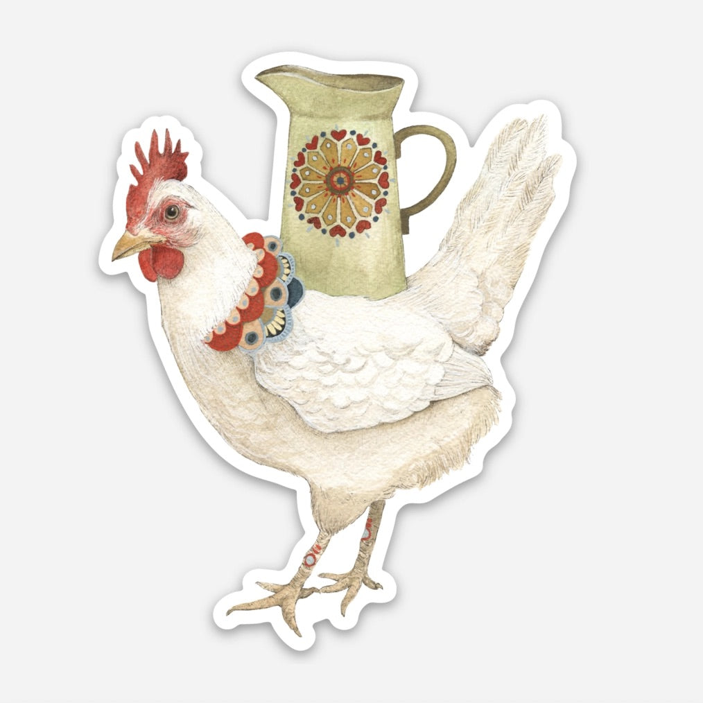 Jen The Hen Sticker