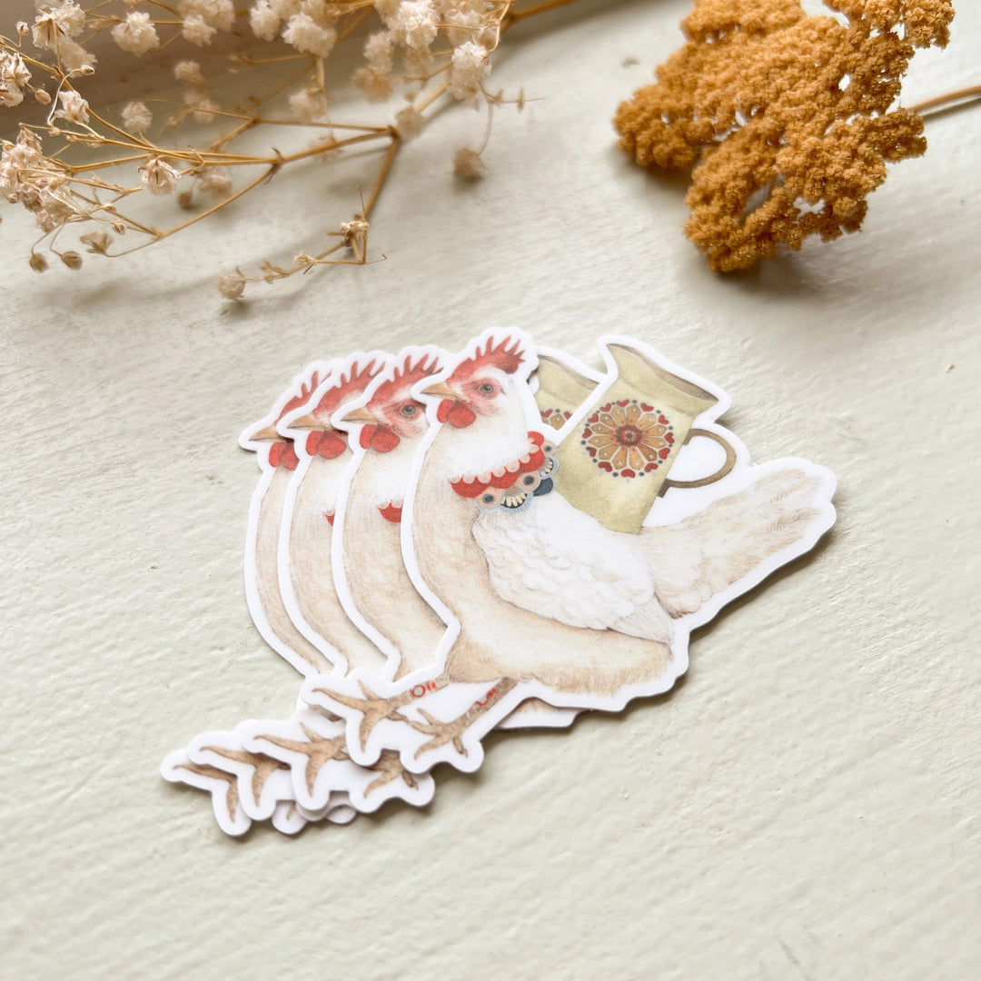 Jen The Hen Sticker