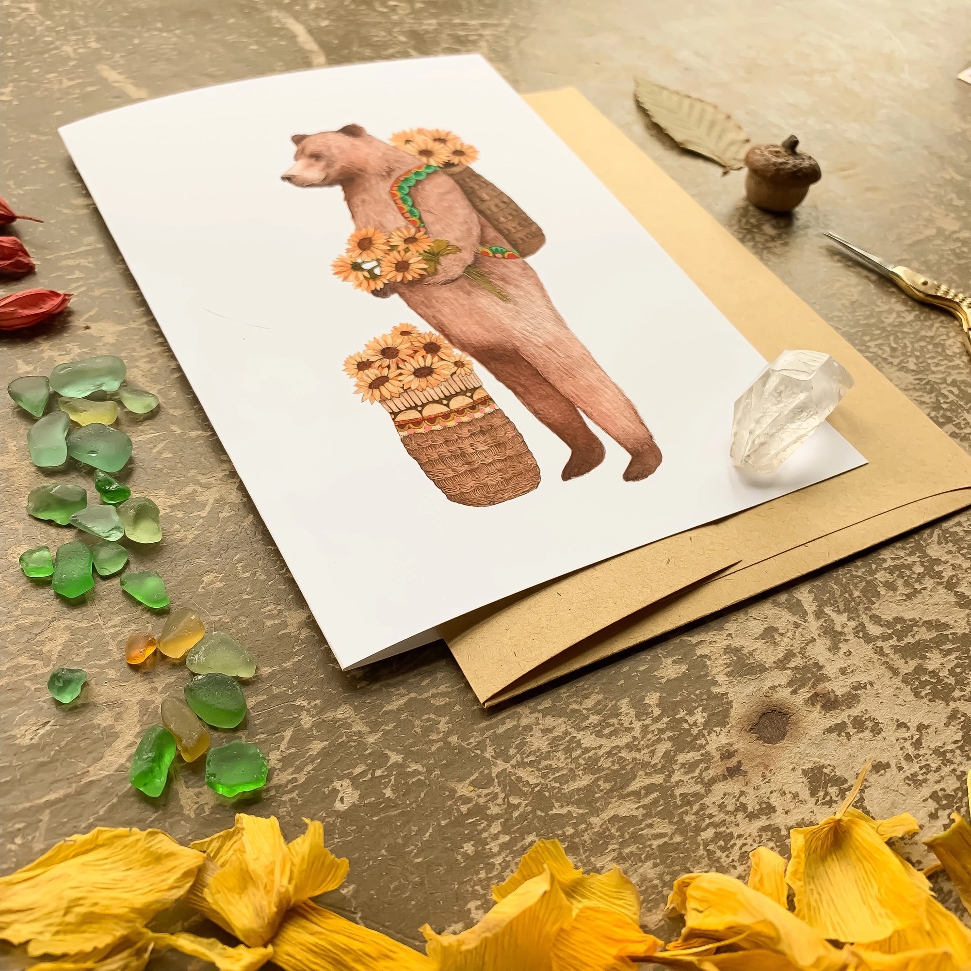 Flower Messenger: The Bear Card
