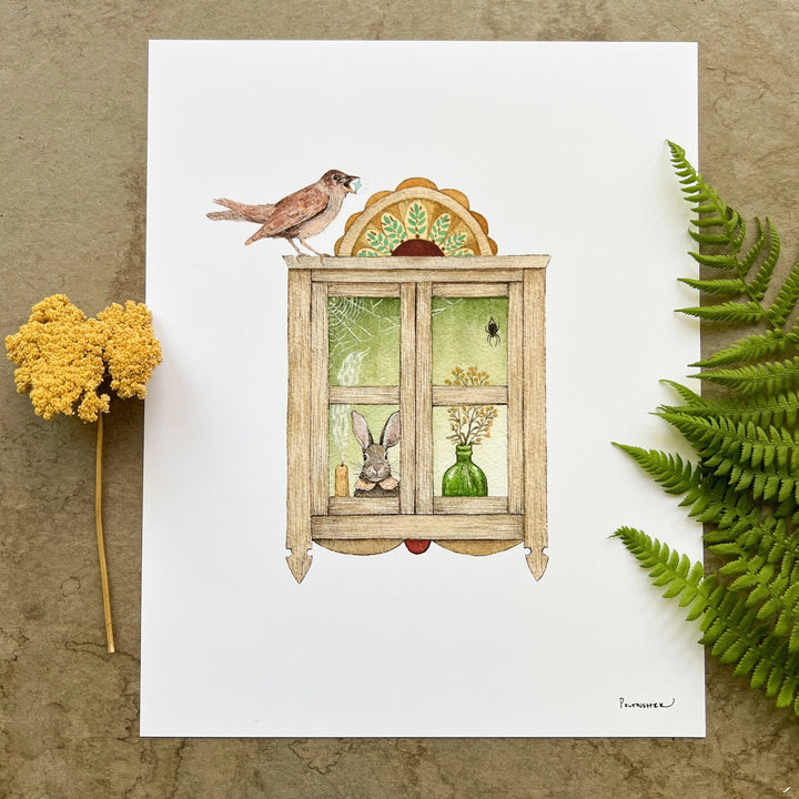 Woodland Home: Mabel's Window Print - 8x10