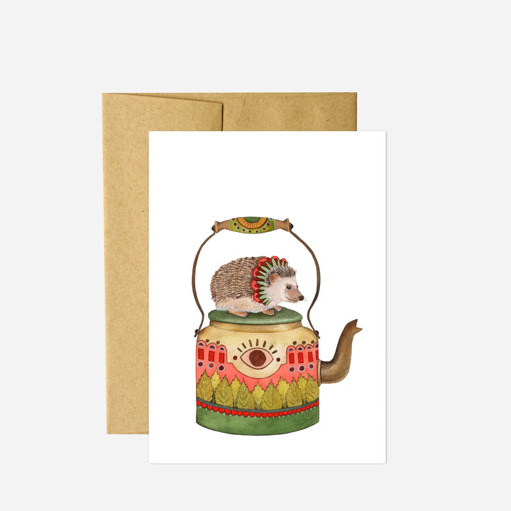 Hedgehog Teapot Card