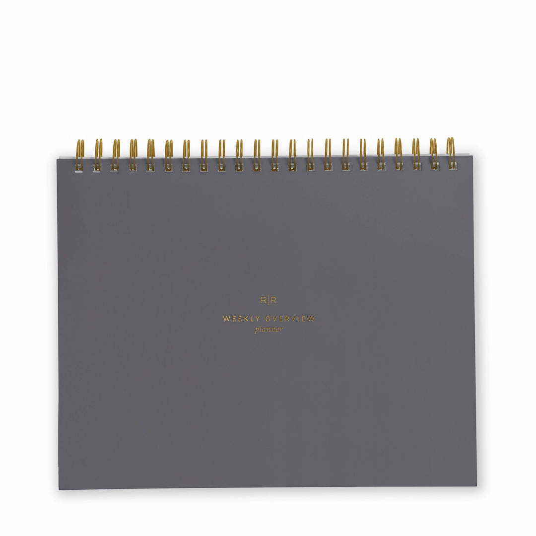 Weekly Overview Planner Undated - Charcoal