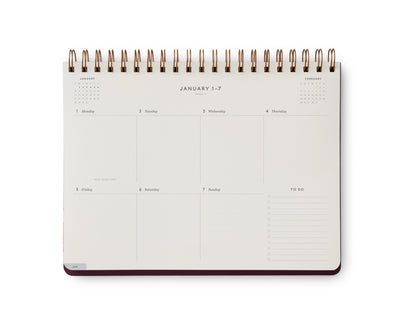 2024 Blossom Top Spiral Monthly Planner