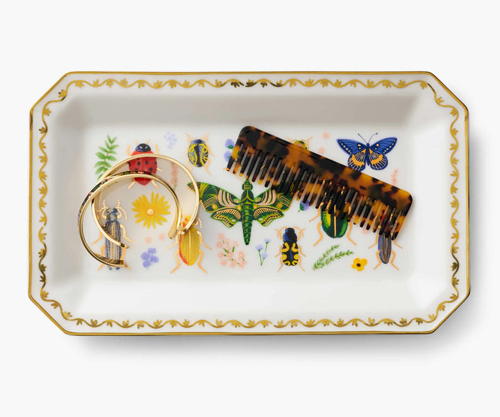 Curio Bugs Porcelain Catchall Tray