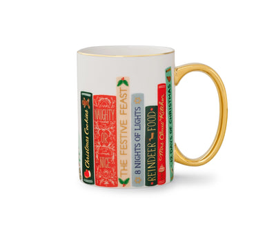 Festive Holiday Book Club Porcelain Mug